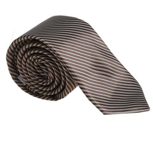 Brown Striped Necktie
