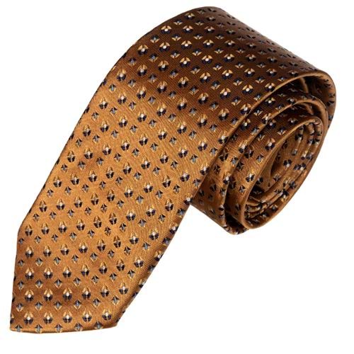 Golden Geometric Handmade Necktie