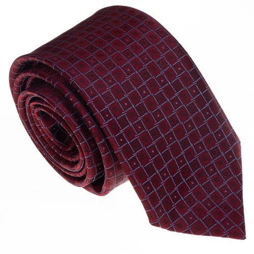 Burgundy Squares Necktie