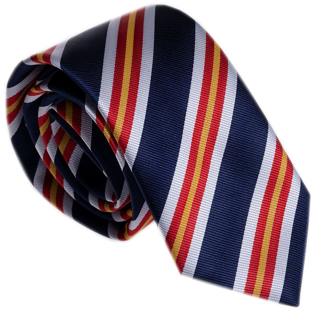 Navy Red Striped Necktie