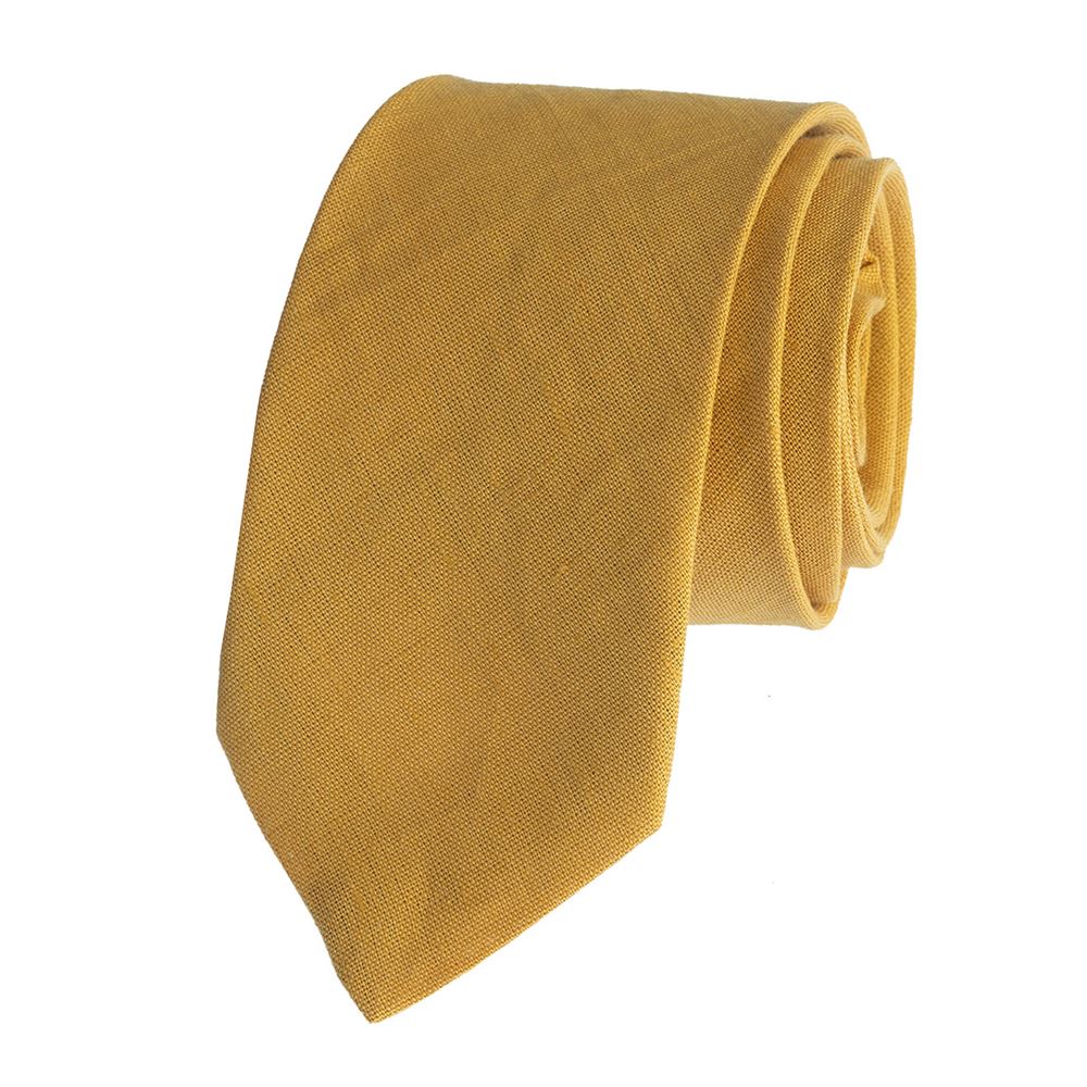 Mustard Linen Necktie