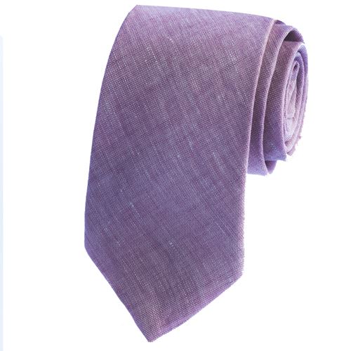 Purple Linen Necktie