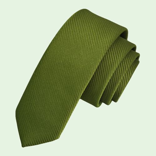 Green Self-Striped Simple Slim Fashion Slim Tie
