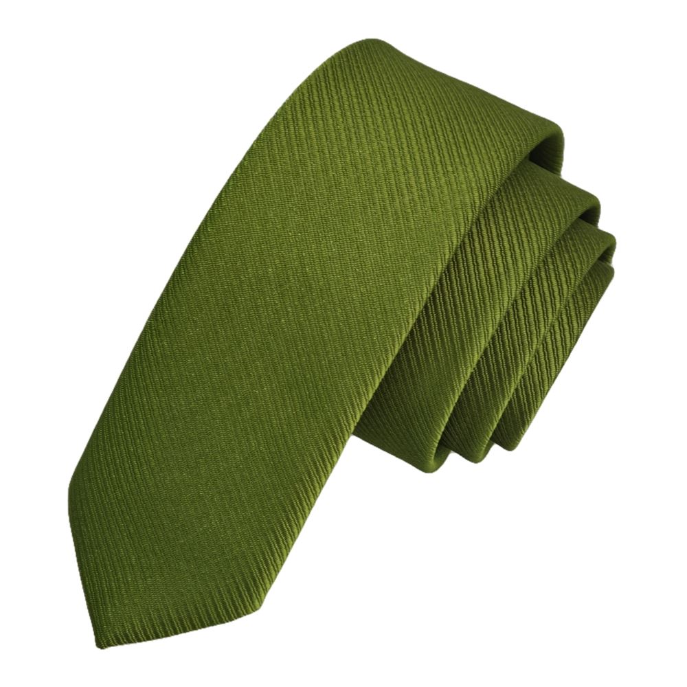 Green Self-Striped Simple Slim Fashion Slim Tie