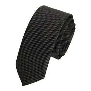 Micro Yellow Polka Dot jacquard Slim Fashion Slim Tie on black