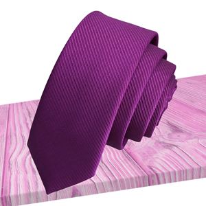Fuchsia Self-Striped Simple Slim Fashion Slim Tie