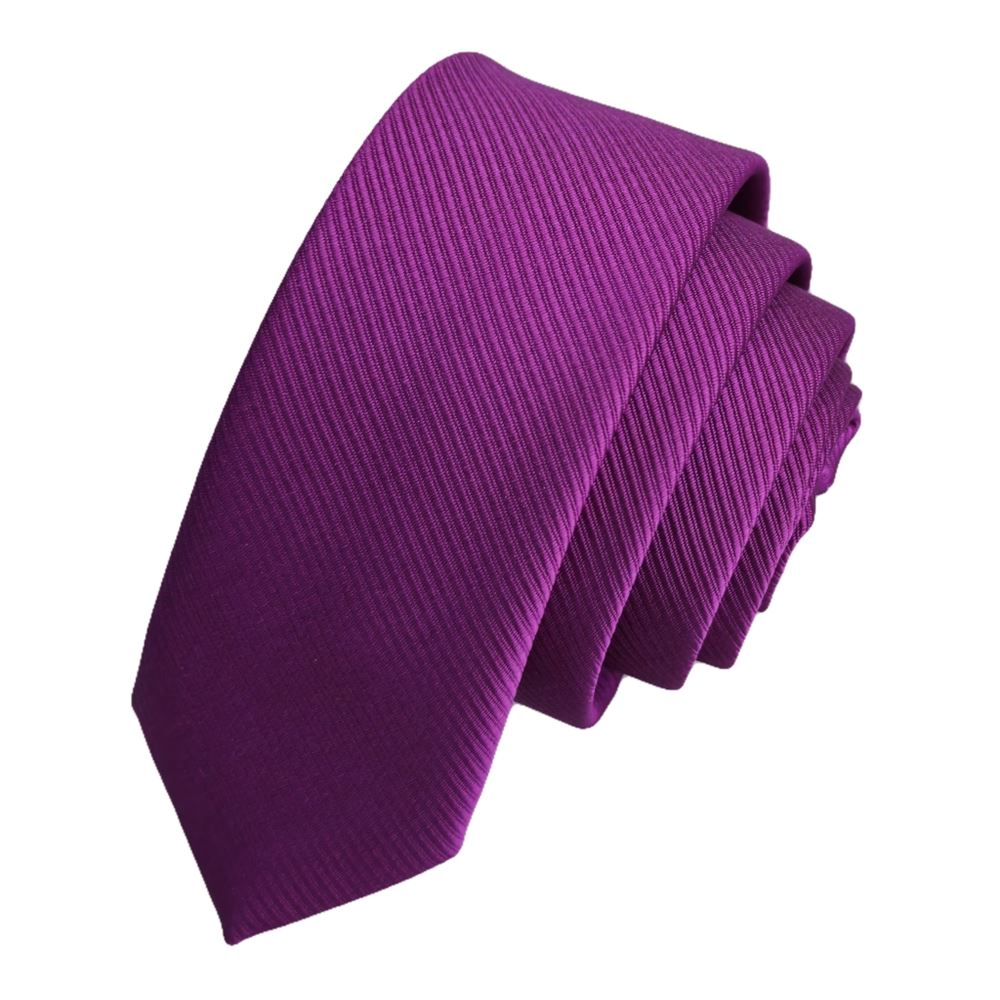 Fuchsia Self-Striped Simple Slim Fashion Slim Tie