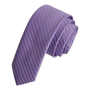 Purple Lilac Self Striped Jacquard Woven Slim Fashion Slim Tie