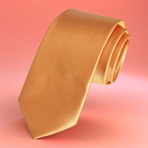 Orange Simple Satin Weave Slim Fashion Slim Tie