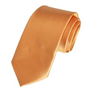Orange Simple Satin Weave Slim Fashion Slim Tie