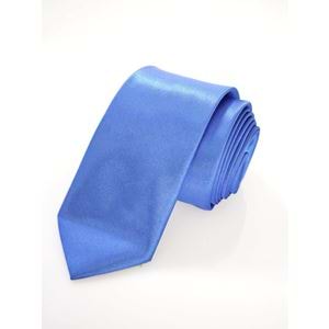 Blue Plain Dupon Satin Weave Slim Fashion Slim Tie