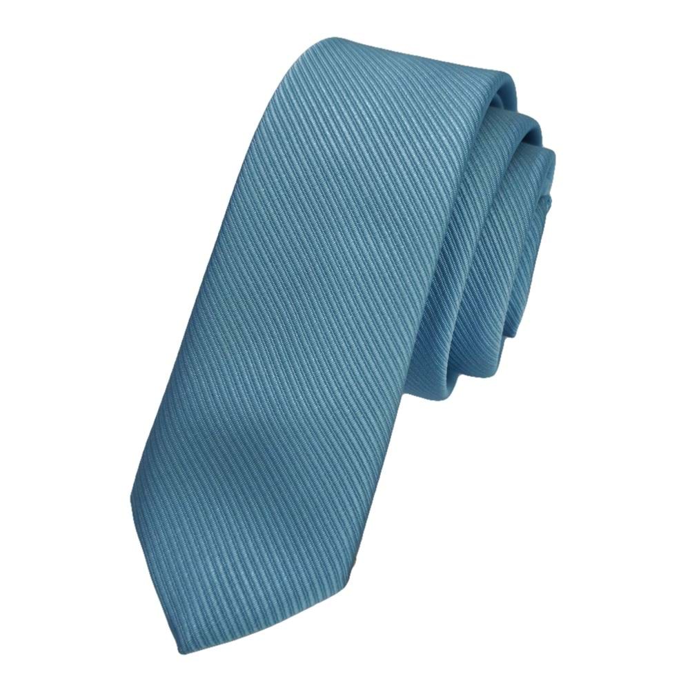 Turquoise Self-Striped Simple Slim Fashion Slim Tie