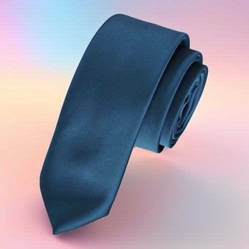 Petroleum Green Plain Dupon Satin Weave Slim Fashion Slim Tie