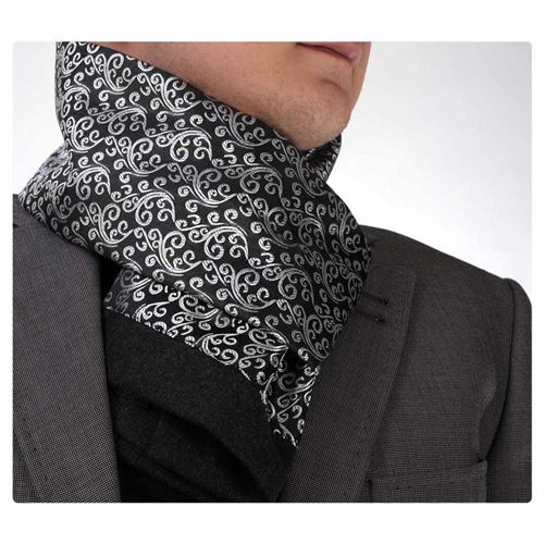 Silver Paisley Double Sided Scarf