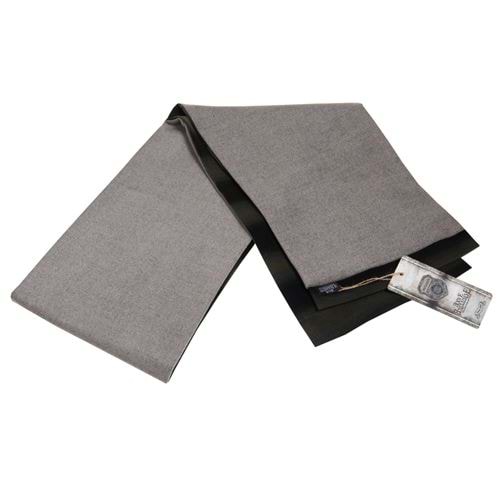 Gray Wool Double Face Scarf