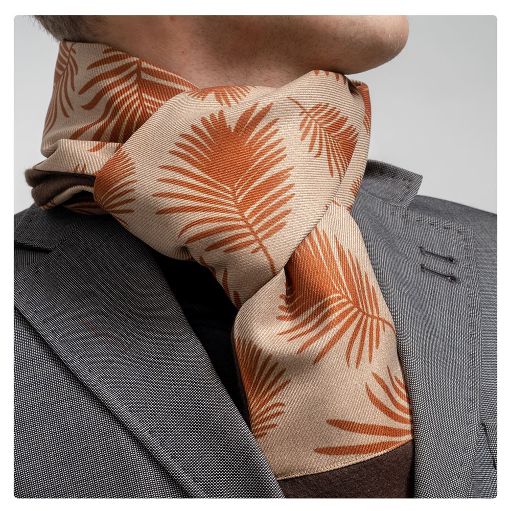Begie Orange Mens Scarf