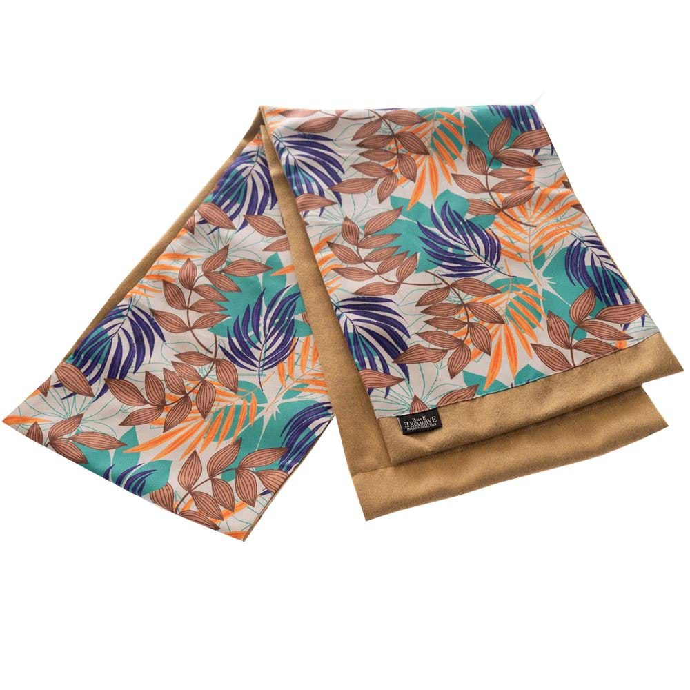 Beige Purple Paisley Printed Mens Scarf