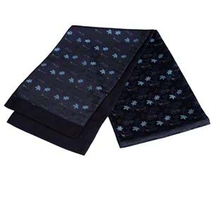 Black Floral Designer Jacquard Mens Scarf