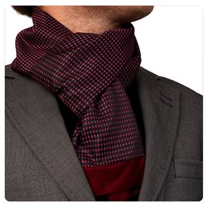 Red Navy Diamond Mens Scarf