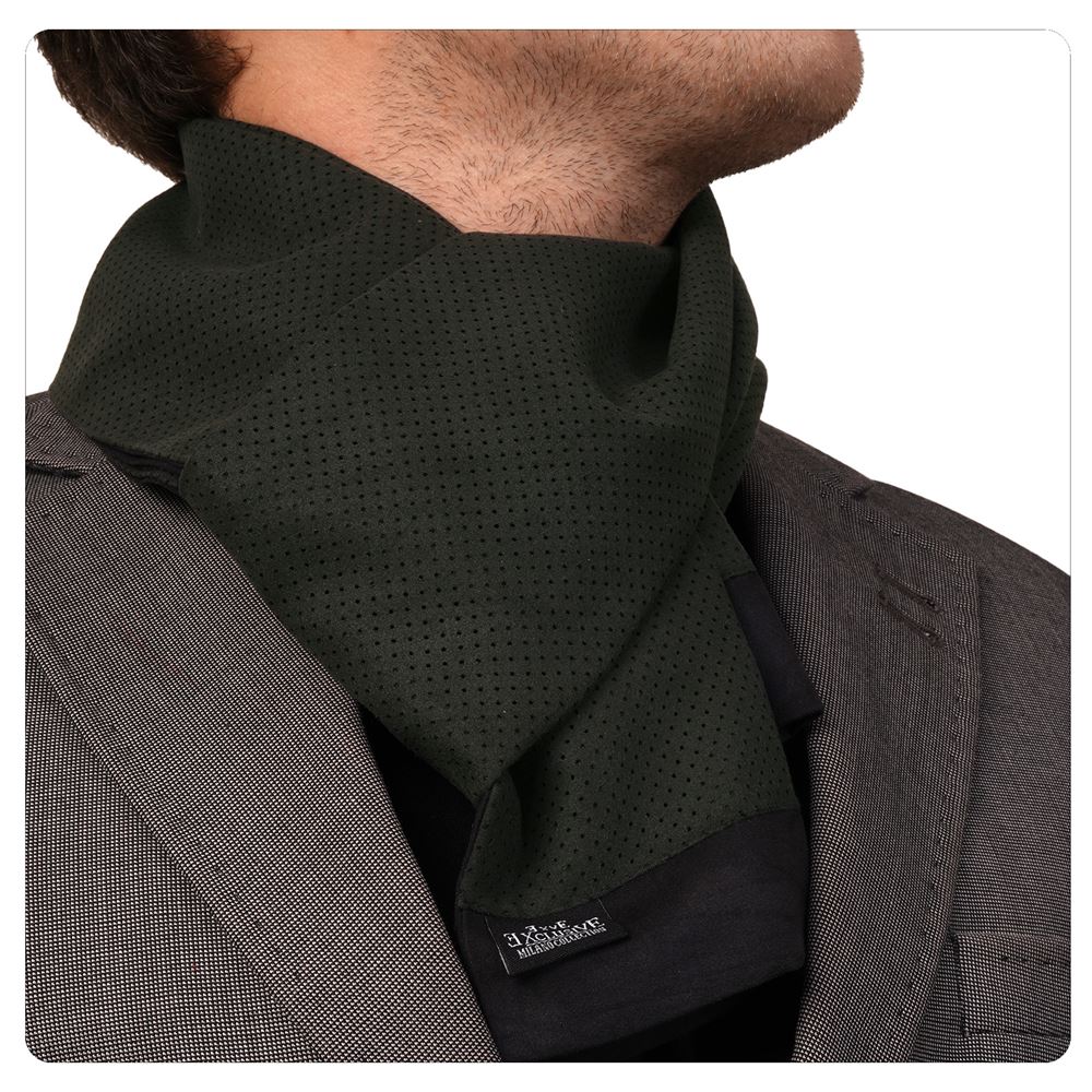 Khaki Quilted Designer Mens Scarf