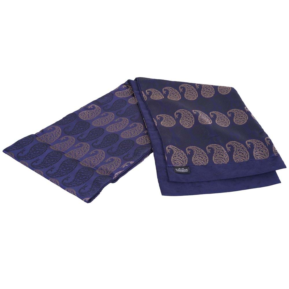 Navy and Gold Paisley Mens Scarf