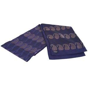 Navy and Gold Paisley Mens Scarf