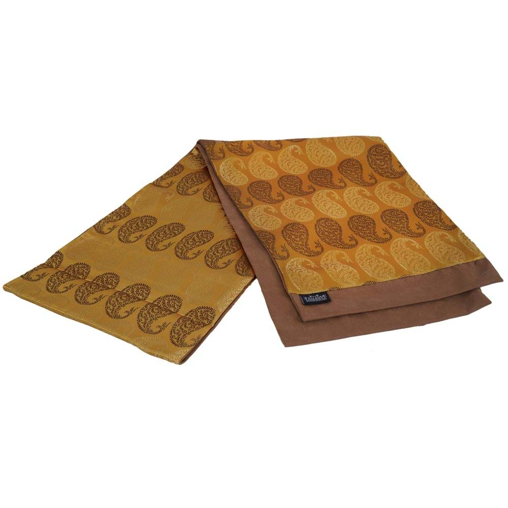 Golden and Brown Paisley Mens Scarf