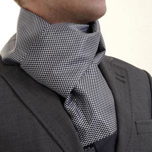 Silver Checkered Mens Scarf