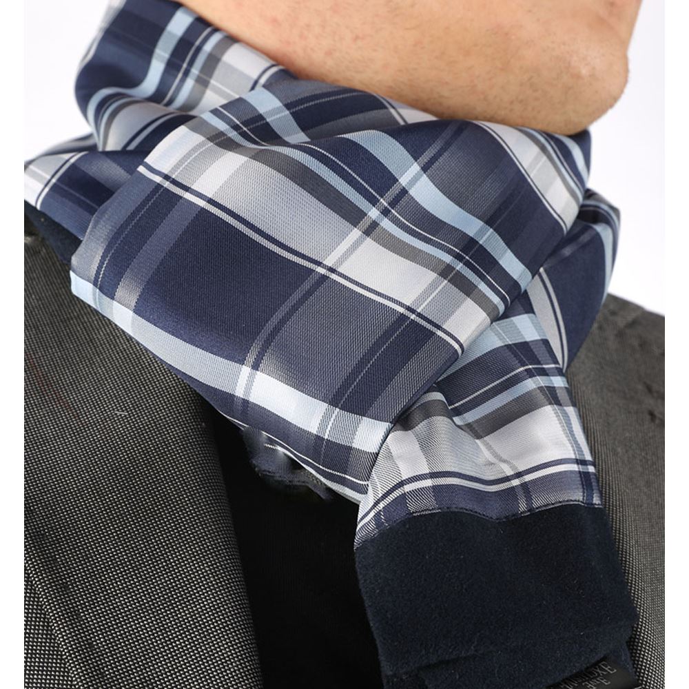 Blue Plaid Double Sided Scarf