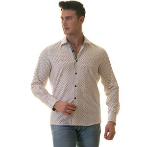 White & Black Polka Dot Men's Shirt