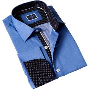 Blue Oxford inside Different Designer French Cuff Shirt