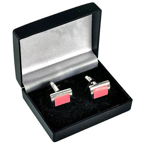 Pink Pair of Cufflinks with Box