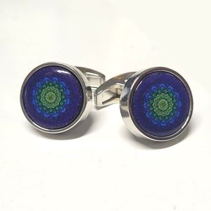 Navy Blue Pair of Cufflinks with Box