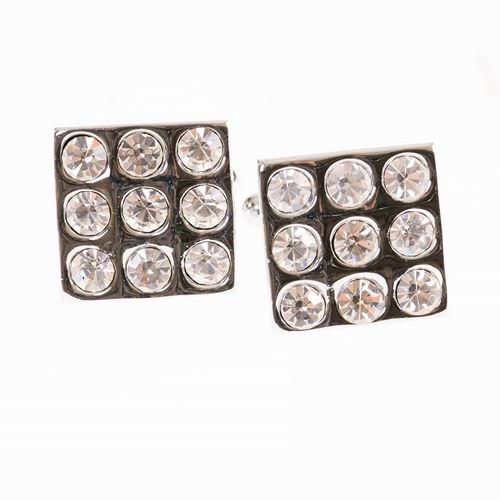 Silver Designer Pair of Cufflinks with Box