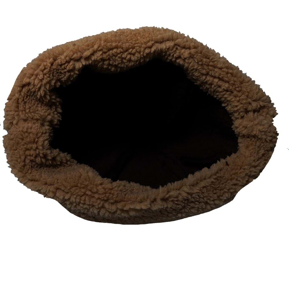 Kahverengi Kürkleri Sütlü Kahve Rengi İçi Ful Tam Kürklü Kayı Boyu Börk Şapka Socks