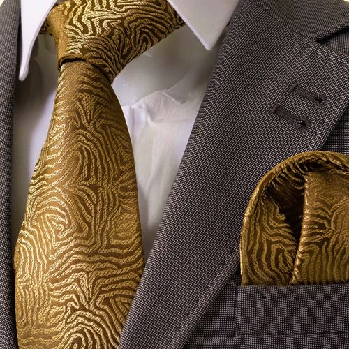 Golden Sahara Desert Tie & Pocket Square Set