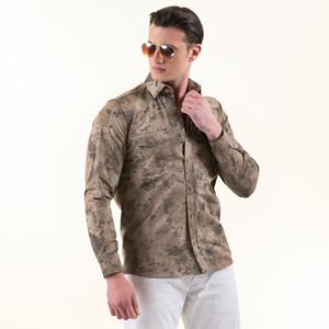 Army Camouflage Double Pocket Western Men's Shirt