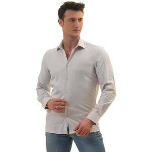 Gray Herringbone Classic Men's Shirt