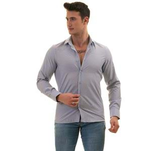 Blue Elegant Men's Shirt