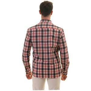 Red Blue Plaid Men's Shirt