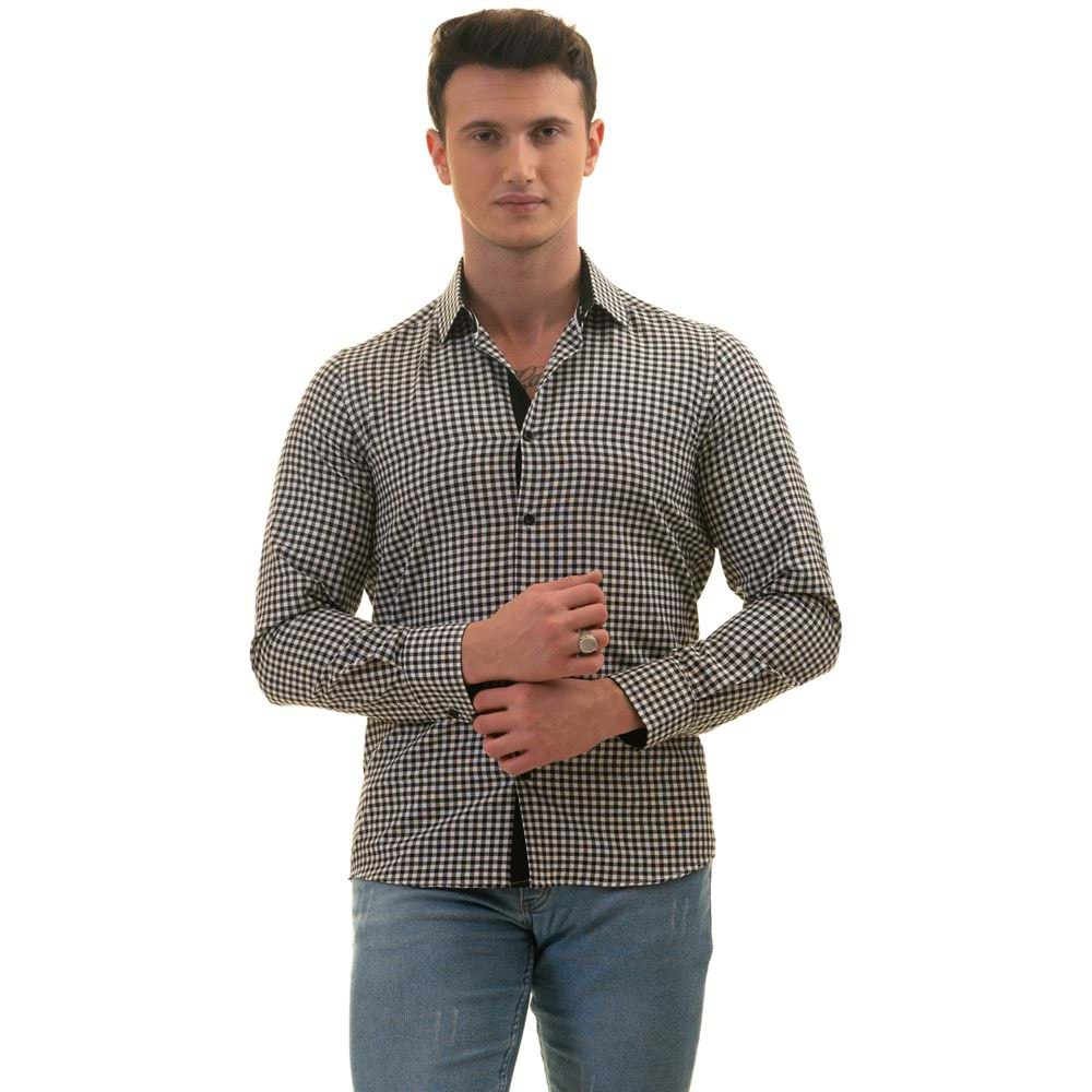 Black & White Gigham Men's Shirt