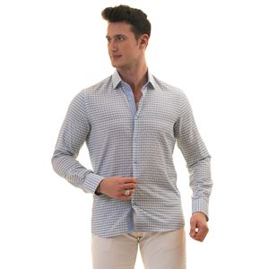 Blue & White Gigham Men's Shirt