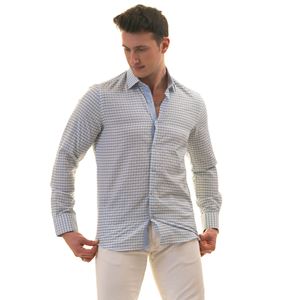 Blue & White Gigham Men's Shirt