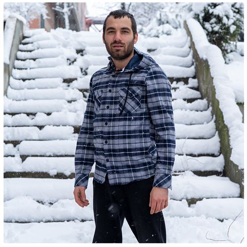 AQ Men's Hooded Shirt