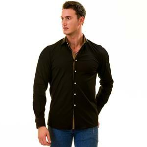 Black Mustard inside Designer Men's Shirt