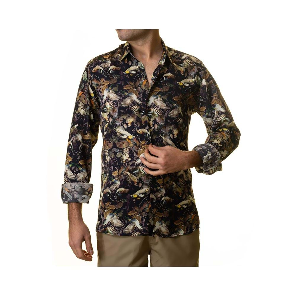 Brown Digital Printed Men's Shirt