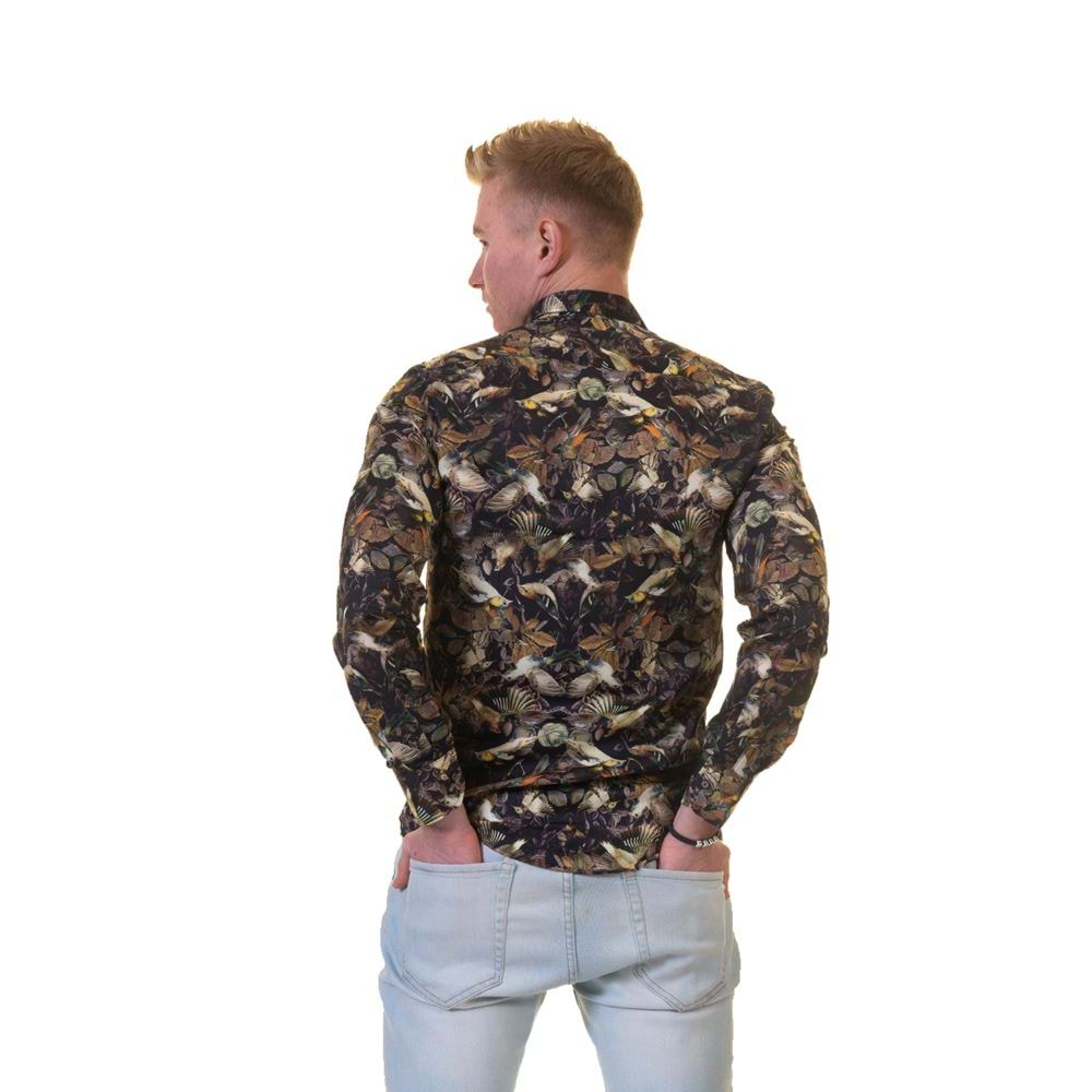 Brown Digital Printed Men's Shirt