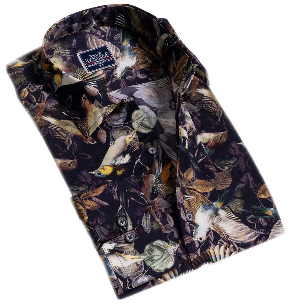 Brown Digital Printed Men's Shirt