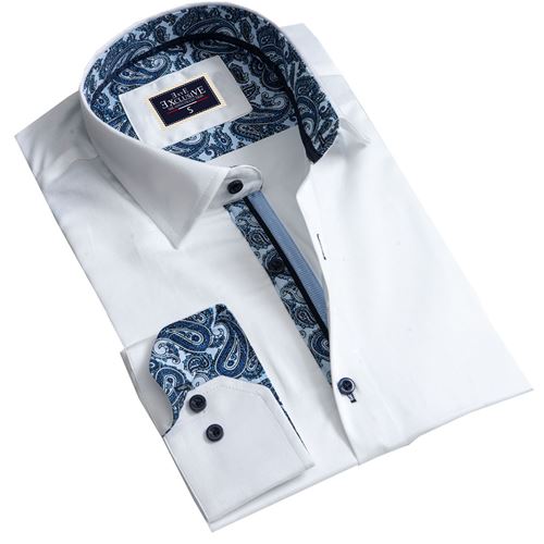 White inside Paisley Men's Shirt