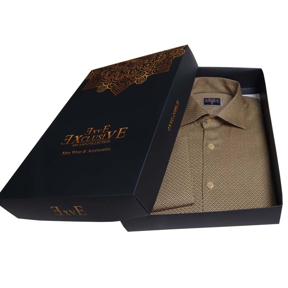 Begie Polka Dot French Cuff Shirt